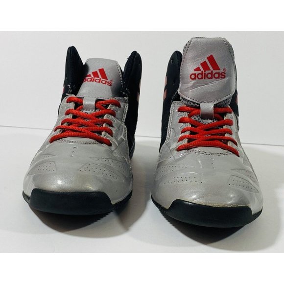 Adidas Next Level Speed 2 K Mid-Cut Basketball Shoes Boys Size 5.5 Silver Red - Picture 11 of 11
